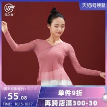 Vatican dance Chinese classical dance practice costume female body rhyme gauze wear finger training top summer summer