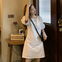 Mai Dino2020 summer Hepburn style can be salt can be sweet gentle atmosphere couple fan clothes white even