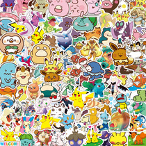 100 Pokemon stickers pet elf cute cartoon cups notebook waterproof decorative stickers