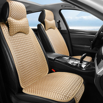 Summer breathable ice silk woven car seat cushion half pack thin section small three pieces single piece single seat main and co-driver single seat cover