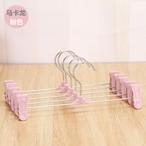 Multifunctional retractable non-slip plastic trousers rack pants skirt clip inner hanger drying hanger hanging clothing store rack support