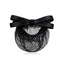 Nurse floral headdress female professional hair net net pocket head hairclip bow stewardess hotel hospital work hair simple