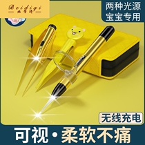 Children's soft head silicone luminous ear spoon baby special safety ear spoon with light visual ear artifact