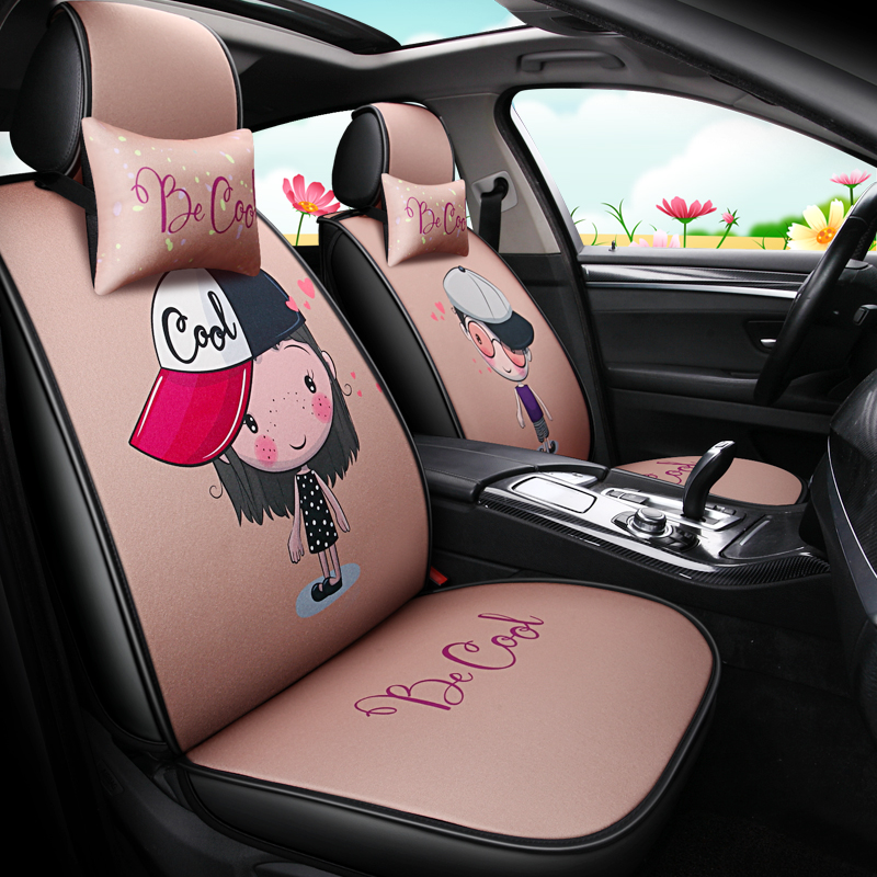 Honda Civic Flamingo Cartoon Cushion Girl