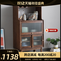 Shangpin solid wood Nordic living room sideboard simple household tea cabinet wine cabinet side cabinet kitchen cupboard microwave oven cabinet