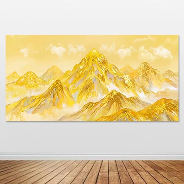 匿名配送　日本画 山の風景 金色 日照金山自粘画-日照金山自粘画促销价格、日照金山自粘画品牌- 淘宝
