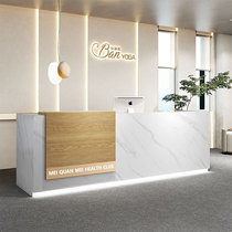 Simple modern clothing store Small beauty salon bar counter cashier Company front desk reception imitation marble counter