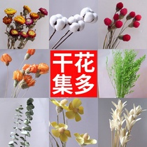 Many varieties of Yunnan dried flowers True flowers freely match pineapple chrysanthemum Pistachio Violet heart cotton bouquet Home