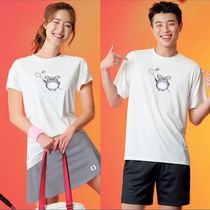 Badminton uniform mens and womens sports suit national team competition jacket quick-dry team uniform round neck training short sleeve