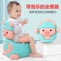 Childrens toilet toilet Female baby boy splash-proof urine training special infant potty pony bucket with music