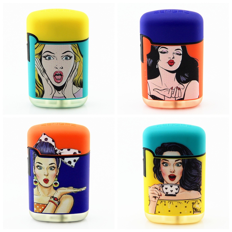 Send gas ZENGAZ Dutch Inga lighter theme series wind-proof straight anti-explosion fashion shaker network red the same