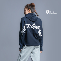 Monster Guardians womens navy blue sports leisure sweater trend hooded spring pullover