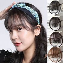 Yalna trembles air bangs wigs hand-woven real hair bangs invisible two temples dark brown