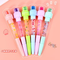 Net red multi-function bubble pen shaking sound with magic blowing bubble light roller ballpoint pen kindergarten prizes