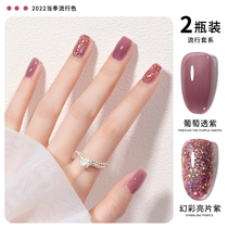 Net Red Explosive Shiny Nail Polish Gel 2022 New Pop Ice Overdraft Nude Color Meme Special Broken Drill Bright Sheet Rubber Suit