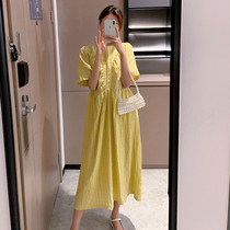 Pregnant women summer dresses new out of fashion models high-end gentle air quality belly over the knee summer long dress