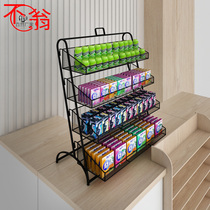 Supermarket cashier Desktop small shelf Convenience store commercial bar Chewing gum display stand Table snack shelf