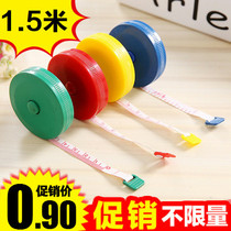 Korean cute ruler soft tape ruler automatic telescopic rice ruler tailoring ruler 1 5 meters small tape measure soft