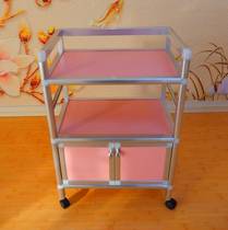 Durable beauty cart physiotherapy cupping nail salon tattoo massage medical use with cabinet wheel with door tool cart