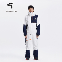 Tittallon body extension one-piece ski suit men Waterproof warm loose single double board professional ski suit women