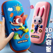 Couplets pen bag lead pencil case stationery bag pencil bag male child children elementary school children with female 2020 new popular Kindergarten boy boy girl 3D 1st grade pencil case mens net red