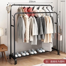 Coat rack household drying rack floor-to-ceiling bedroom hanger simple dormitory indoor folding storage drying drying bar