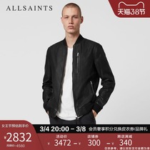 ALLSAINTS Men Boyton Boyton Pilot Jacket Leather Locomotive Jacket 2022 Spring Summer ML048T
