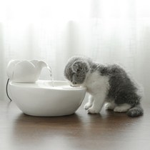Kitty Flow Drinking Fountain Automatic Circulation Multifunction Pet Dog Supplies Ceramic Smart Drinking Water Muted Vertical