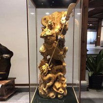  Wood carving root carving decoration factory Guanyin Maitreya statue carving Guan Gong dragon and Phoenix Taihang cliff Cypress character Living room Handicraft landscape