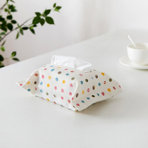 Cotton and linen small fresh and simple pure cotton fabric tissue cover European-style tissue bag pumping paper bag decorative bag
