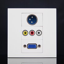 Welding-free VGA Red Yellow White Lotus Audio Video Male B Head Cannon Welding-free Wall Socket Type 86 Switch Panel