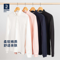 Dikannon long sleeve T-shirt female spring autumn sport POLO shirt woman breathable womens clothing cotton turtlenecks T-shirt WSZ1