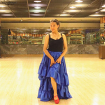 Flamenco dance dress Spanish bullfighting dance dress French snow silk 720 degrees big swing dress classic hot FH11