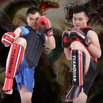 Tianquan Sanda boxing leg protection Muay Thai boxing shin guard conjoined body foot guard back fight fight calf training gear