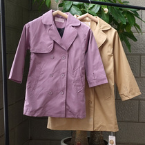 Brick new solid color double-breasted suit collar commuter