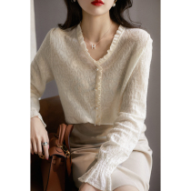 The Smiling Culverts Trendy Ocean Wool Jacquard 2022 Chunqiu Dont make a blouse knit cardiovert ZVB461091AG