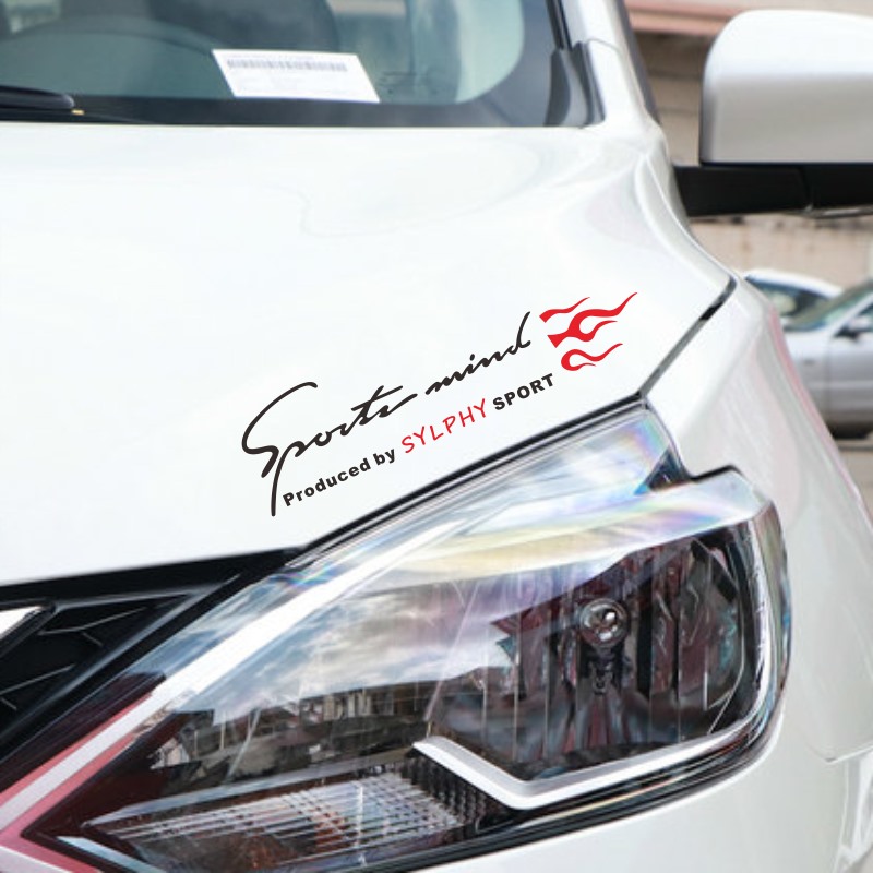 Suitable for Xuanyi lamp eyebrow sticker car modified personality bonnet decorative sticker headlight eyebrow special car pull flower