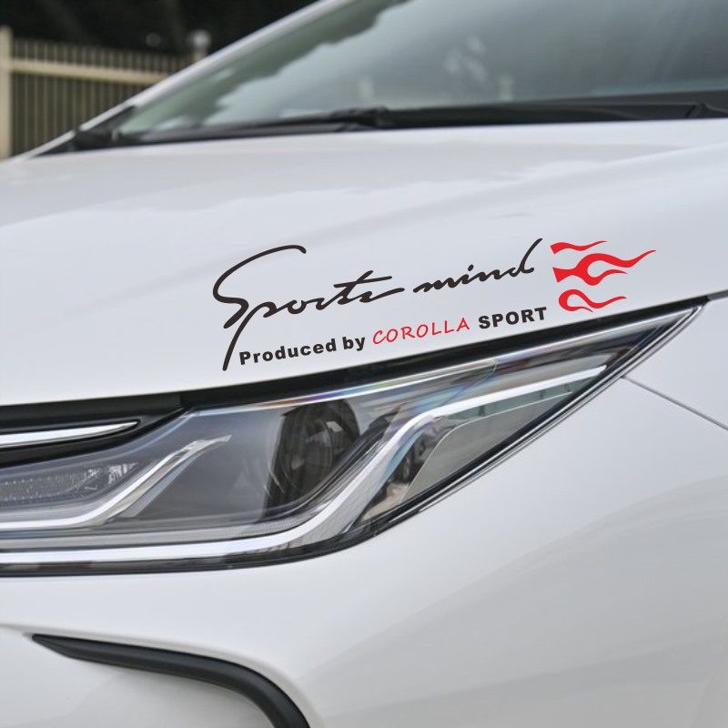 Suitable for Toyota Corolla lamp brow paste modified headlight eyebrow sticker car special body pull flower bonnet sticker