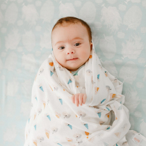 Nest Designers Newborn Cuddle Blanket Baby Generous with Baby Gauze Bag Towels Baby Cover Blanket 2 pieces