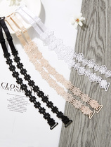 Colorless adjustable thin adolescent underwear elastic band shoulder strap summer invisible lace bra disassembly wild
