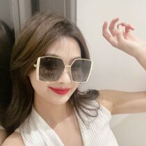 Korean version of polarized sunglasses womens big face thin new large frame square tide shade driving driving street shot sunglasses