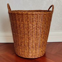 Extra-large tube dirty clothes storage basket rattan laundry basket toy woven basket basket basket loading clothing artifact