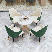 Nordic sales office negotiation table chair set and light luxury reception room small round table modern simple leisure area one table four chairs