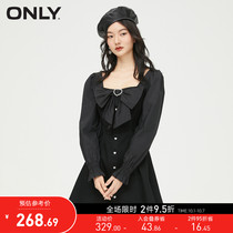 ONLY2021 winter new square collar bubble sleeves A denim dress women) 121342055