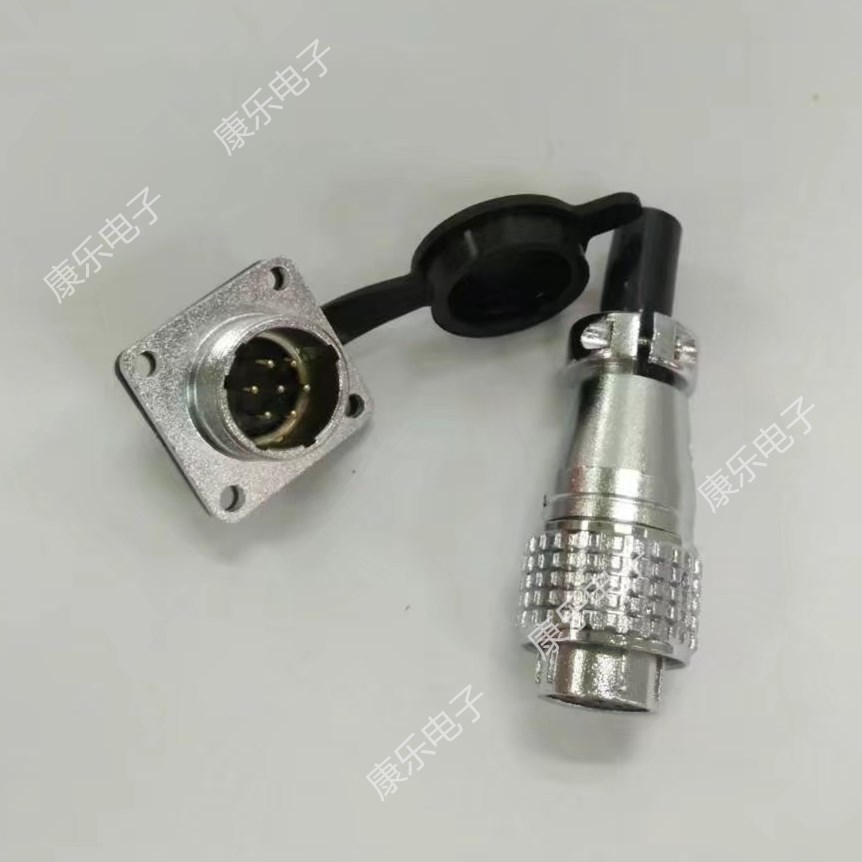 Aviation plug socket Connector P16-7A 7B 7-core square flange is in line