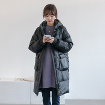 Winter maternity dress Korean fashion belly does not show pregnant woman coat thick down jacket