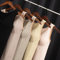 (Avoid Wearing Bra Black Tech Stenothermic) Warm Vest Woman Winter Fever Beating Underlingerie No Mark Harness Tide