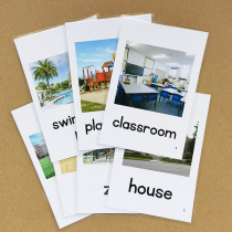 Place Place Space ScenesEnglish Words Cognitive Plastic Card Children Learn Flash Cards English Early Teaching Tool