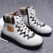 7 77 Winter high-top leather cotton shoes womens boots anti-20 degrees warm outdoor boots head layer cowhide snow boots