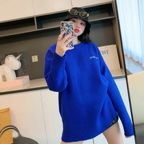 Autumn and winter 2021 lazy wind retro Hong Kong style style brand outside wearing knitwear Cola striped long sleeve couple sweater women